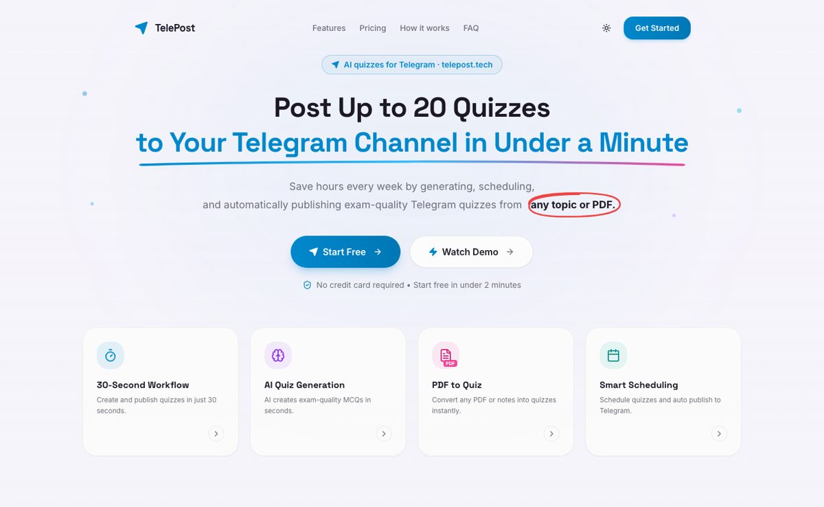 TelePost website