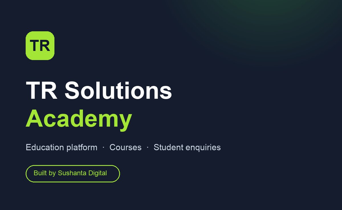TR Solutions Academy website